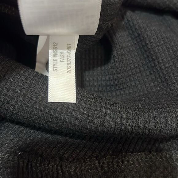 Madewell ns612 Black Waffle-Knit Scoopneck Henley Tee size med. NWT - Picture 6 of 8